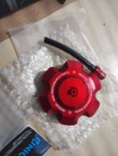YAMAHA BLASTER 200 - PRO GRIPS (BLACK) - ANODIZED RED NICECNC FUEL CAP & GEAR CHANGER - BRAND NEW