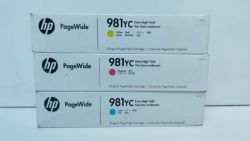 NEW HP 981YC PAGEWIDE EXTRA HIGH YIELD INK CARTRIDGES CMY SET - 3 PACK