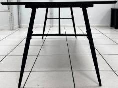 1 X SCS DINING TABLE GREY WOOD CONCRETE AFFECT 180 CM 6 SEATER RRP £400
