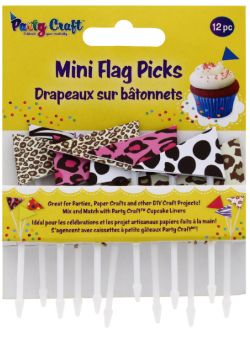 240 X PARTY CRAFT MINI FLAG PICKS SAFARI (240)