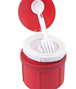 48 X INSULATED SNACK POT WITH SPORK *NBC* (48)