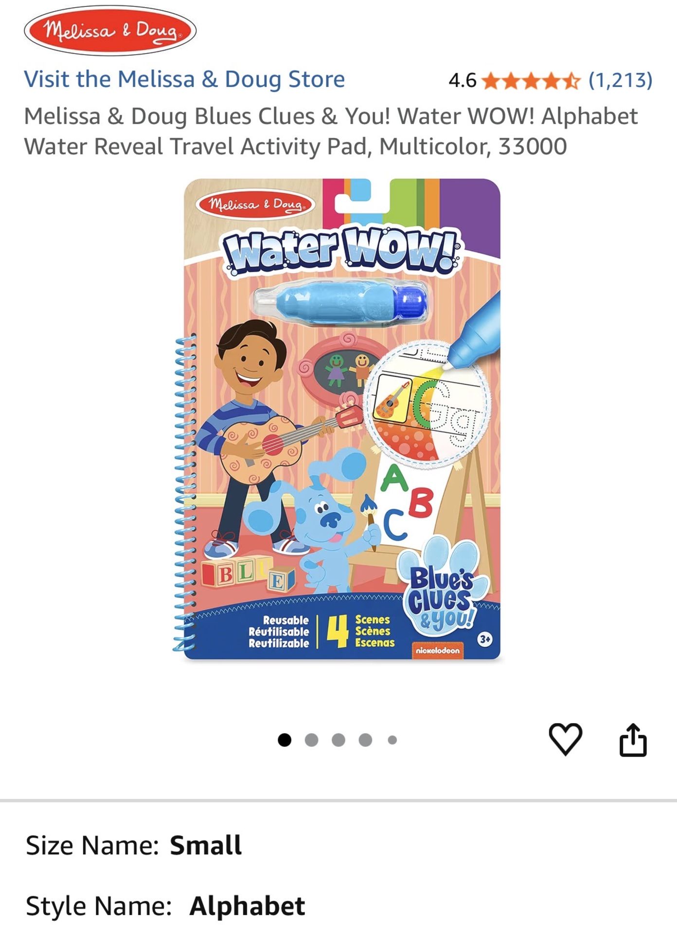 96 X MELISSA & DOUG BLUES CLUES WATER WOW RRP £960 - Image 2 of 2