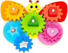 PALLET CONTAINING 560 BUTTERFLY GEAR GAME WOODEN TOY FOR TODDLERS