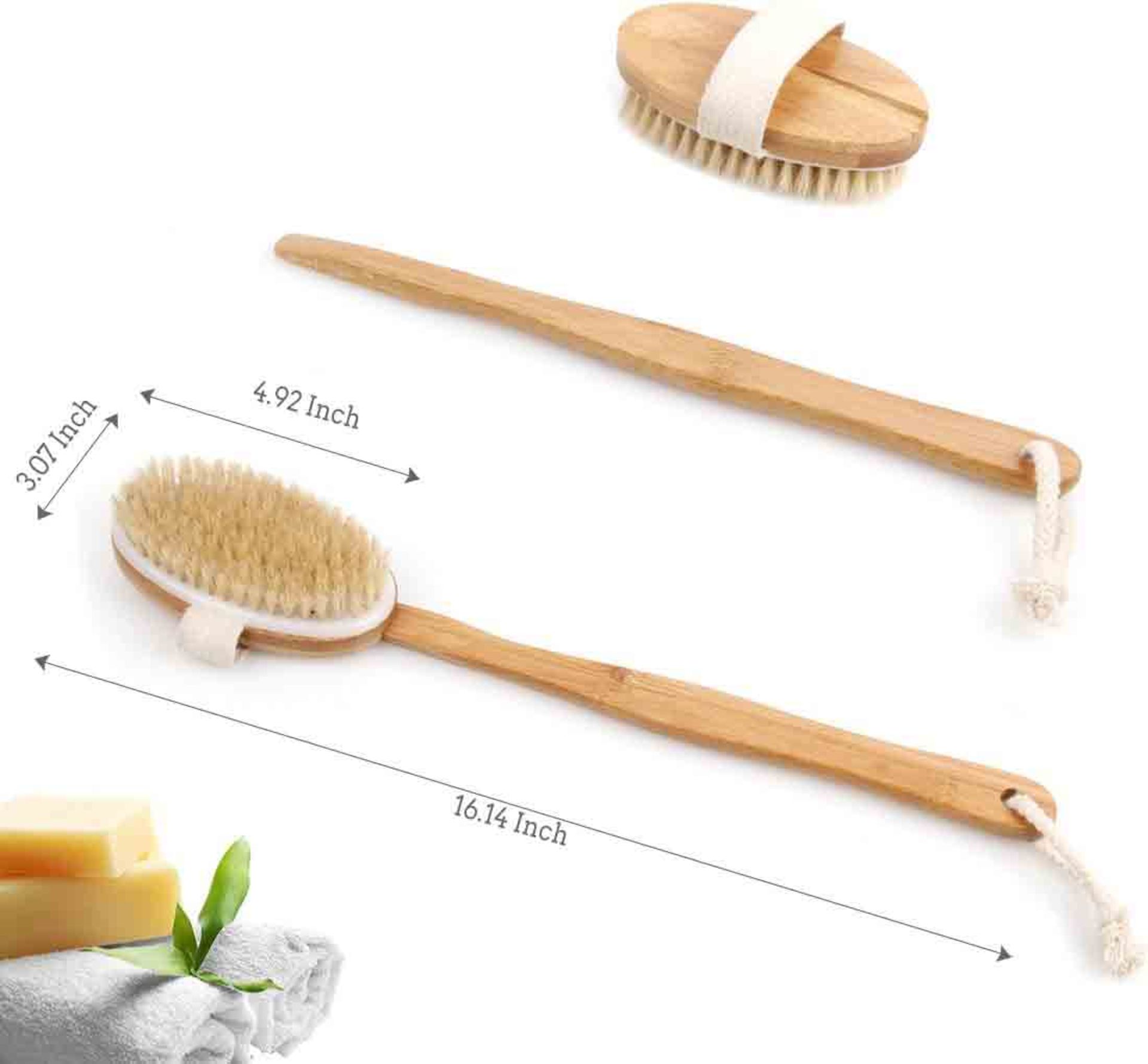 BAMBOO SHOWER BODY BRUSH BOX OF 50 RRP £7.99 EACH - Image 2 of 2