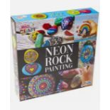 24 X PAINT YOUR OWN GARDEN ROCKS SET KIT CHILDRENS KIDS CREATIVE LEARNING ART PEBBLE