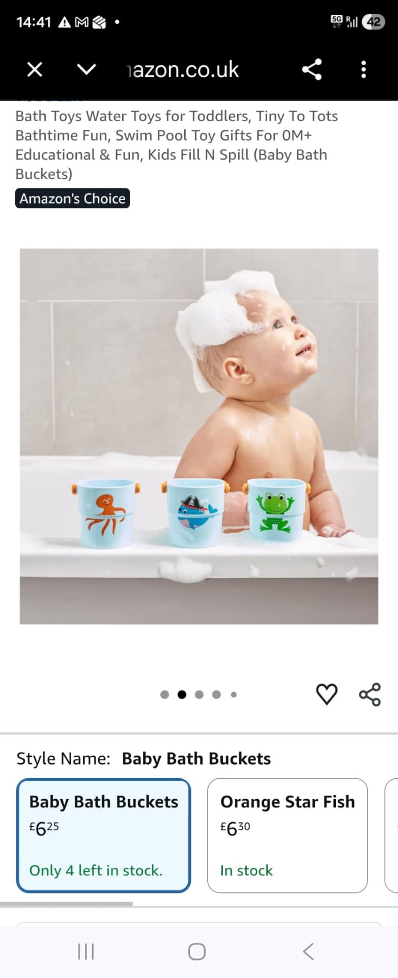 1 PALLET – 200 X TINY TOTS BATH TOY SETS, BRAND NEW, SEALED, BABY / TOY STOCK - Image 2 of 3
