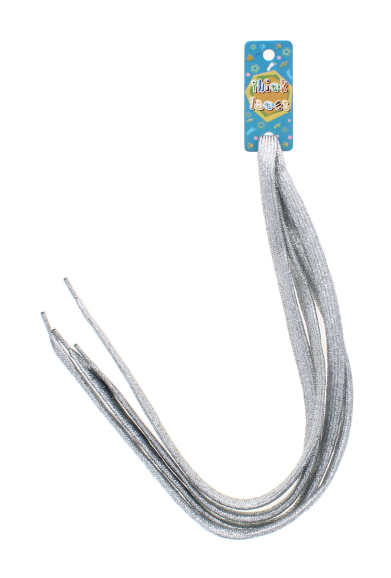 144 X METALLIC SILVER THICK SHOE LACES