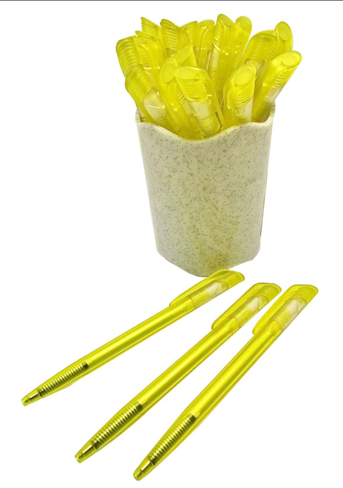 2500 X BALLPEN FROSTY ASSTD YELLOW