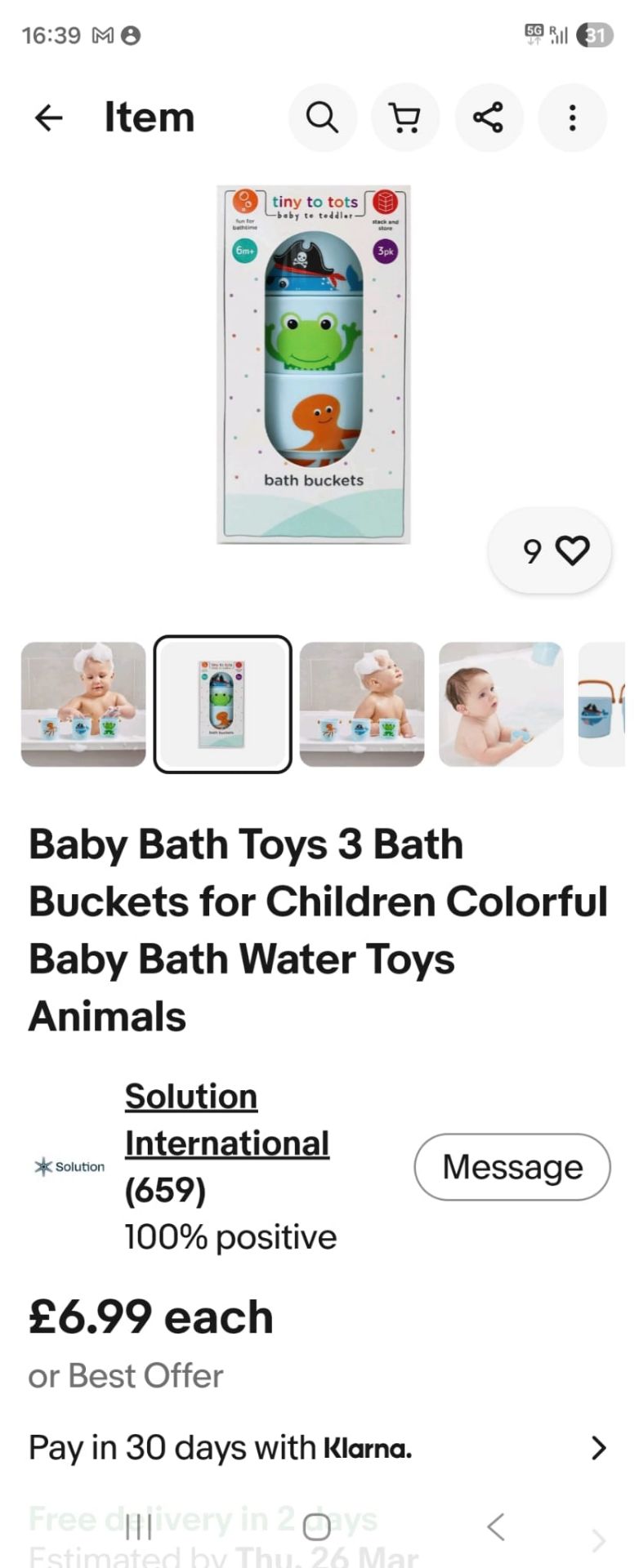 1 PALLET – 200 X TINY TOTS BATH TOY SETS, BRAND NEW, SEALED, BABY / TOY STOCK - Image 3 of 3
