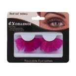 96 X PINK FEATHER EYLASHES
