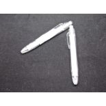 1000 X BALL PEN 'SHORT TRANSPARENT' WHITE
