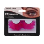 96 X NEON PINK FEATHER EYELASHES