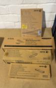 BRAND NEW MIXED LOT OF GENUINE XEROX PRINTER SUPPLIES: TONERS, INK, AND MAINTENANCE KITS