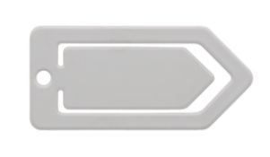 3000 X MEDIUM PLASTIC PAPER CLIP - WHITE (3000)