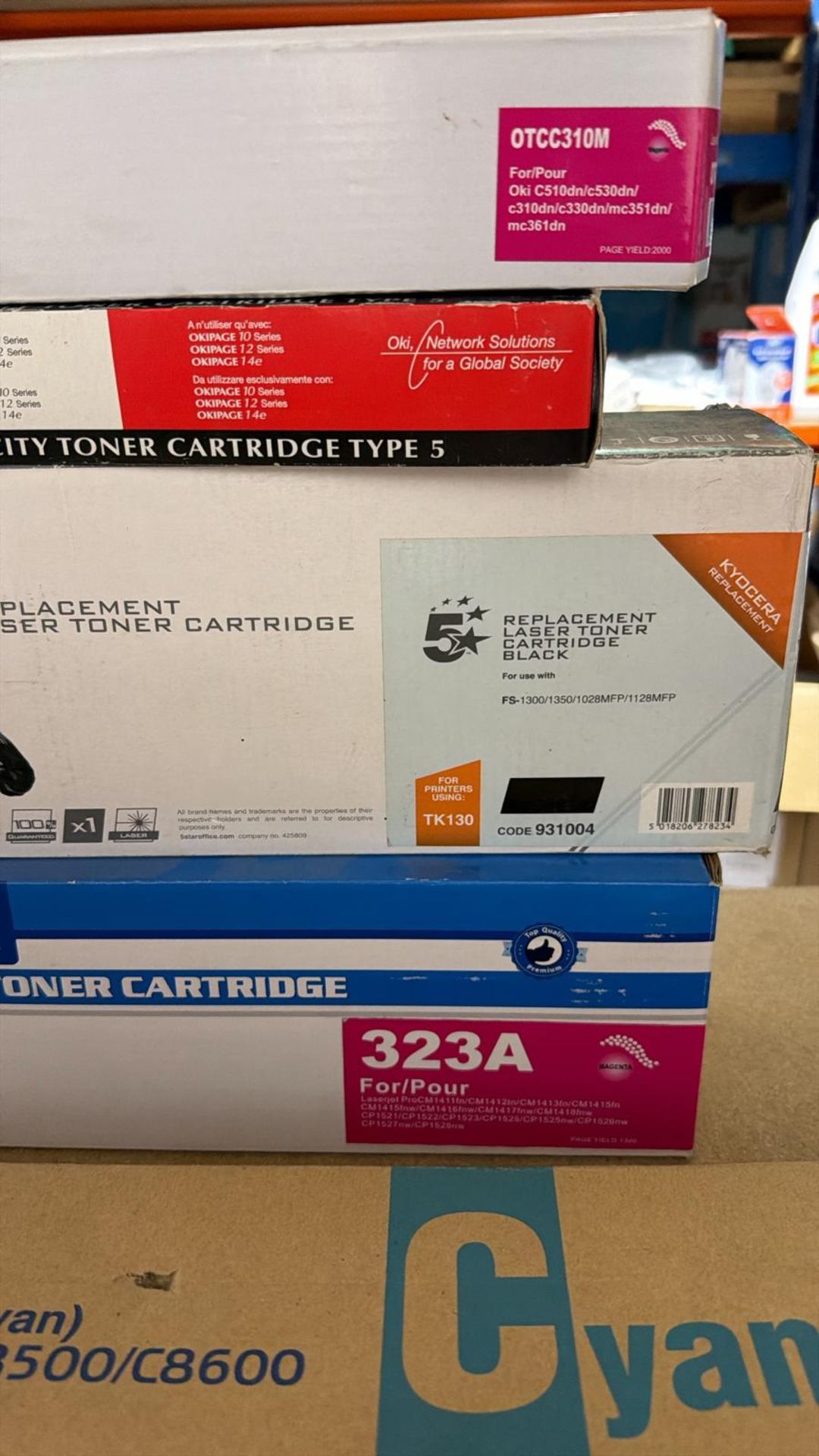BRAND NEW MIXED OFFICE SUPPLY LOT: ASSORTED PANASONIC, EPSON, LASER TONER CARTRIDGES - Image 2 of 2