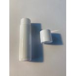 100 X 5ML LIP STICK/BALM TUBES WITH LIDS (WHITE)