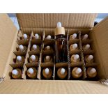 24 X 30ML TINTURE BOTTLES WITH BAMBOO TOP PIPETTES (BOXED)