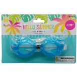 540 UNITS OF AQUATIC ANIMAL KIDS SWIM GOOGLES ASSORTED STYLES