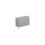 ARYA 3 DRAWER DRESSER IN COOL GREY HIGH GLOSS RRP £899