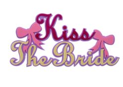 192 X3D 12" 'KISS THE BRIDE' FOAM SIGN