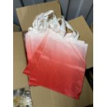 BOX OF 200 RED OMBRE POLYESTER TOTE BAGS