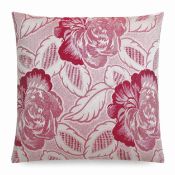 X100 CUSHION COVERS MAROON - FLORAL DESIGN - MEASURES 16X16" / 40X40CM