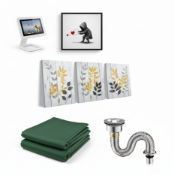 PALLET OF HOME DECOR, TECH STANDS, WINDOW FILM & GIFT WRAP SUPPLIES - RRP£2232.54