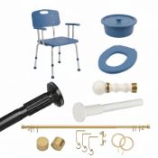 PALLET OF CURTAIN POLES, TV MOUNTS, WINDOW FILM, LED PROFILES & DECOR - RRP £3187.36