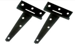200 X 1 PAIR BLACK STEEL TEE HINGES-100MM