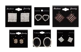 48 X EARRING DIAMOND ASST