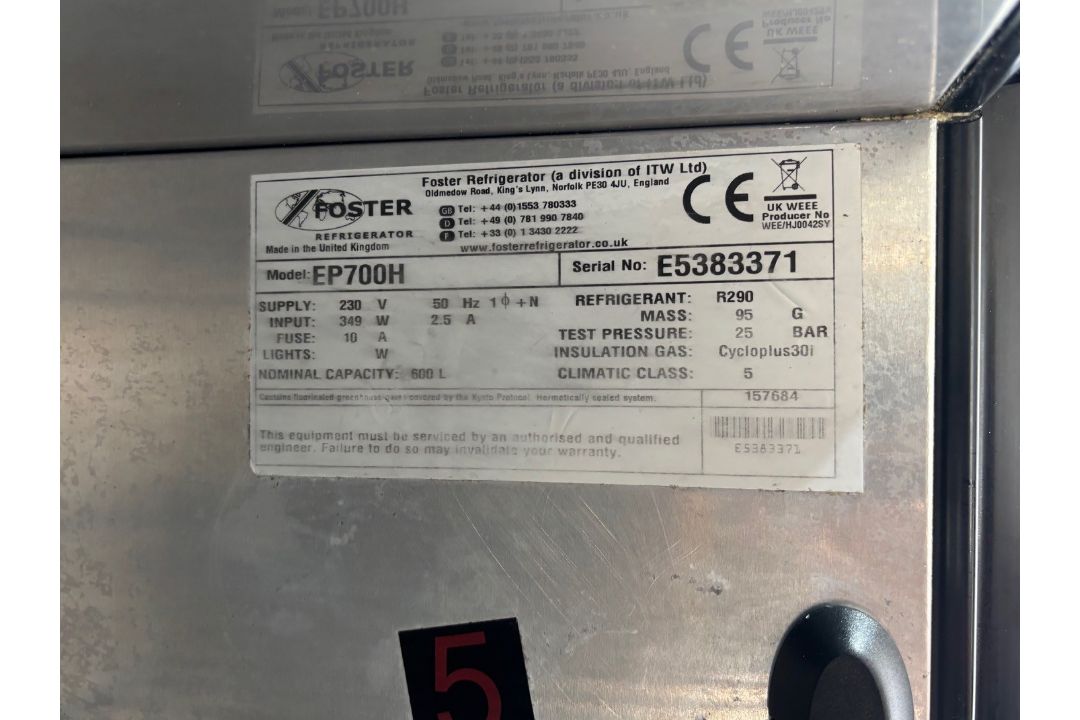 FOSTER COUNTERTOP 3 DOOR DELI DISPLAY FRIDGE COMMERCIAL USED - Image 6 of 6