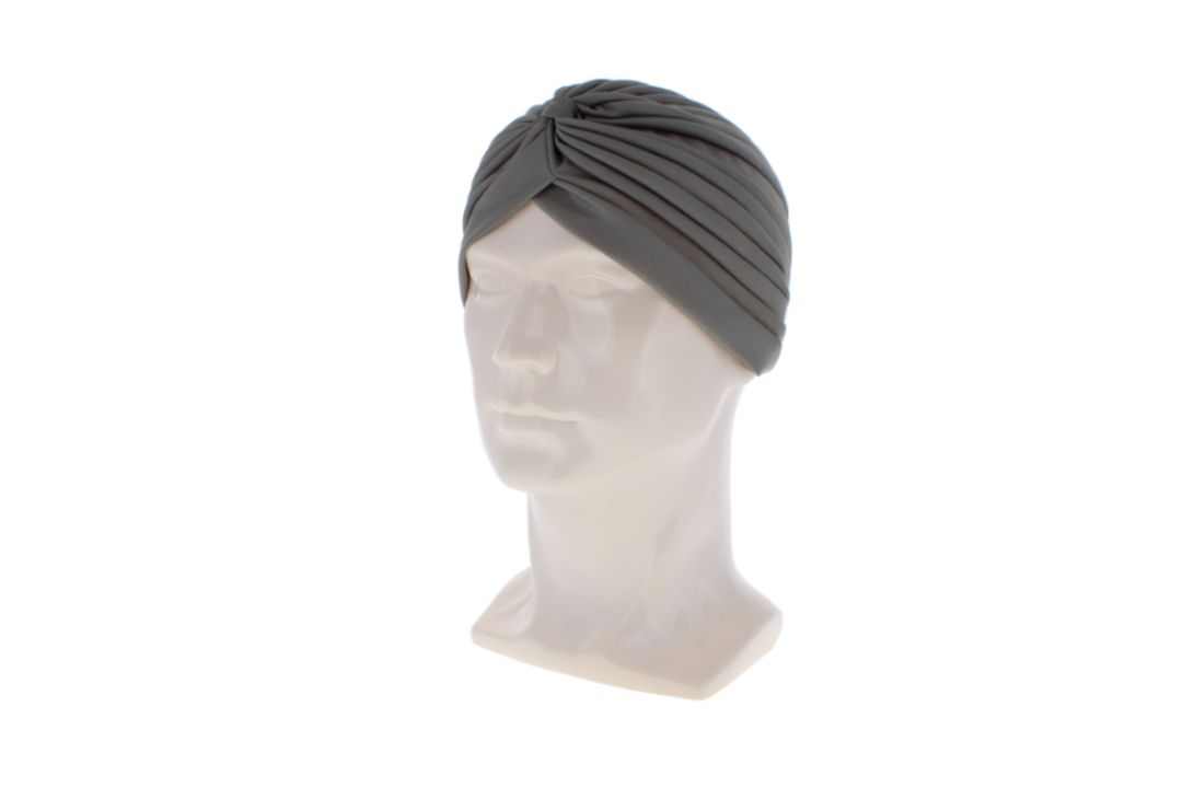 24 X WOMEN SOFT HAIR TURBAN HEAD WRAP GREY