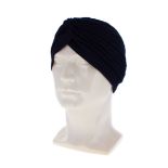 24 X WOMEN SOFT HAIR TURBAN NAVY BLUE