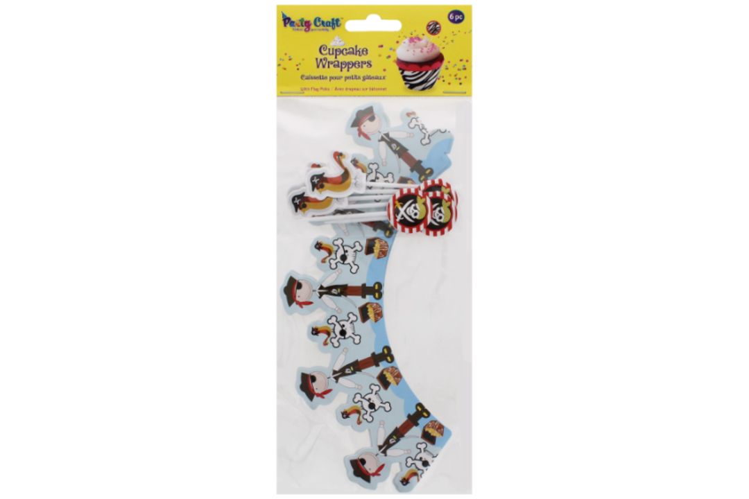288 X PARTY CRAFT CUPCAKE WRAPPERS A PIRATE'S LIFE