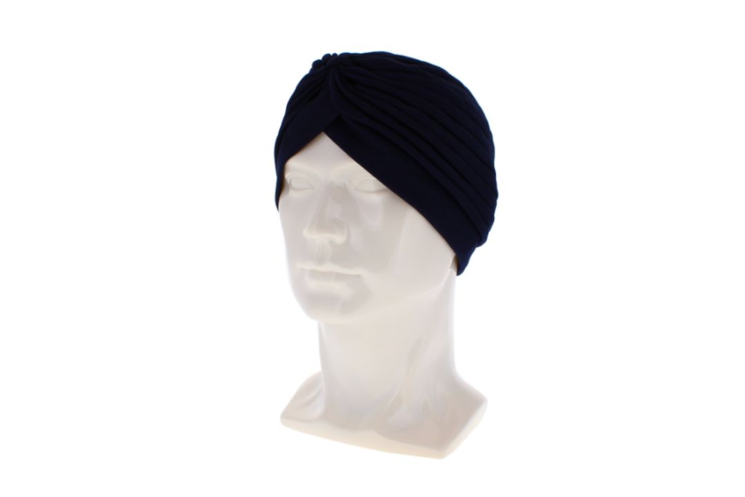 24 X WOMEN SOFT HAIR TURBAN NAVY BLUE