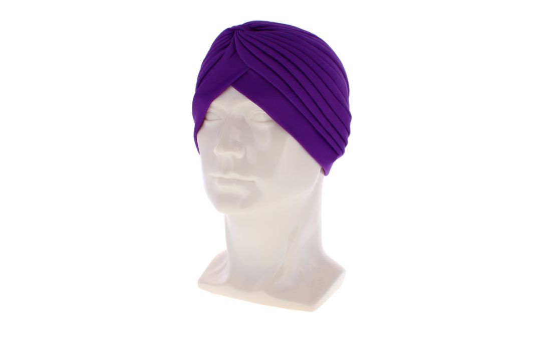24 X WOMEN HAIR TURBAN HEAD WRAP PURPLE