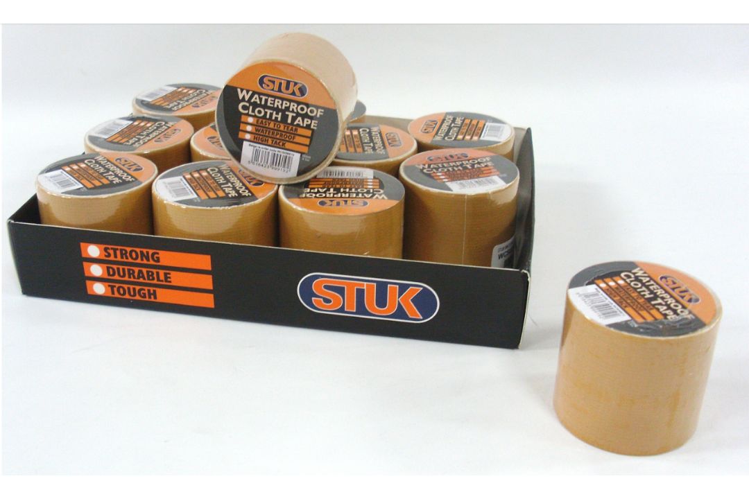 48 X WATERPROOF CLOTH TAPE 50MM/4.5M BEIGE