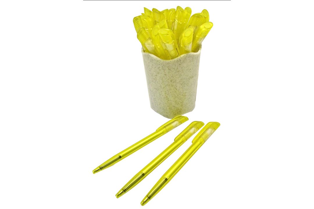2500 X BALLPEN FROSTY ASSTD YELLOW