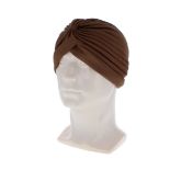 24 X WOMEN HAIR TURBAN HEAD WRAP BROWN