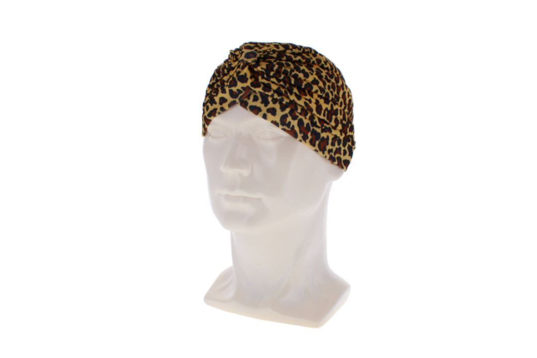 24 X WOMEN HAIR TURBAN LEOPARD PRINT