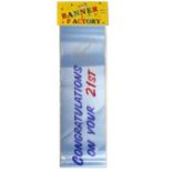 100 X CONGRATULATIONS ON YOUR 21TH BLUE BANNER
