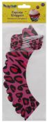 288 X PARTY CRAFT CUPCAKE WRAPPERS LEOPARD DIVA