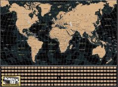 40 X NEW WORLD MAP SCRATCH OFF PUZZLE