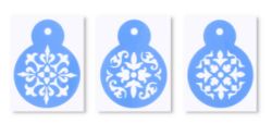 800 X CAKE DECORATING CAKE STENCIL BLUE