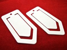 300 X LARGE PLASTIC PAPER CLIP - WHITE