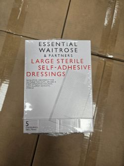 840 BOXES OF WAITROSE LARGE STERILE ADHESIVE DRESSING (5 PACKS) - 4200 DRESSINGS
