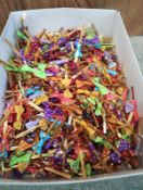 APPROX. 500PCS ASSORTED COLOR BOW TIE TWIST TIES – FOR CAKE POPS, CELLO BAGS, GIFTS – BRAND NEW!