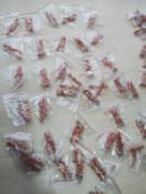 CARNELIAN CRYSTAL CHIP SMALL SS BEADED HANGING EARRING SETS - JOBLOT OF 58- BRAND NEW