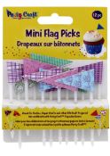 240 X PARTY CRAFT MINI FLAG PICKS PRETTY PATTERNS