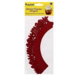 288 X PARTY CRAFT SHIMMER CUPCAKE CELEBRATE- RED